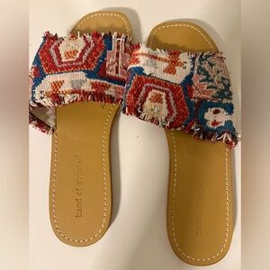 Band of Gypsies Red and Blue Patterned Sandals